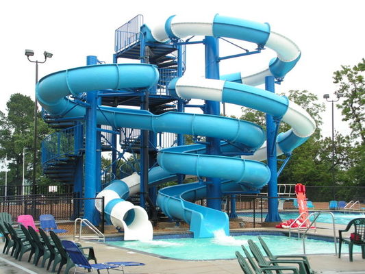 Parco giochi per bambini giochi all'aperto attrezzature per piscina commerciale scivolo d'acqua set fibra di vetro per adulti