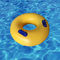 OEM Aqua Park doppio tubo giallo plastica gonfiabile nuoto anelli galleggianti con manico per bambini