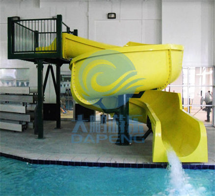 Vetroresina a spirale aperta gialla della diapositiva 2.2m della piscina alta su misura