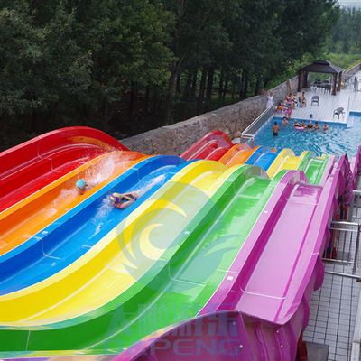 6 altezza di corsa degli acquascivoli 10m di Mat Racer Water Slide Rainbow della vetroresina dei vicoli