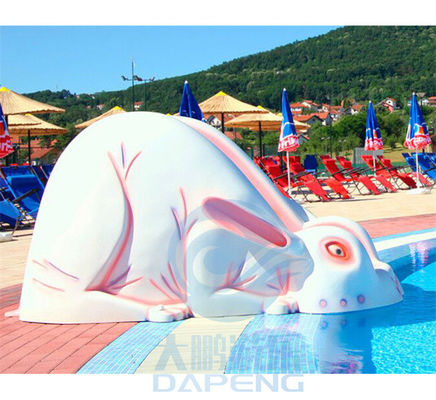 Il coniglio ha modellato l'acquascivolo del parco di Mini Pool Slide Fiberglass Aqua per i bambini