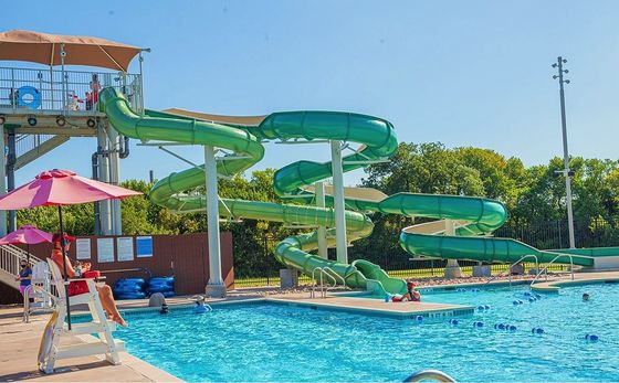 Un buon prezzo. OEM Commercial Swimming Pool Playground Fiberglass Water Slide Set in linea