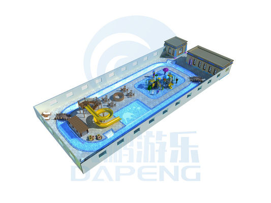 Un buon prezzo. Attrezzature di design per parchi acquatici all'aperto Bambini scivolo in fibra di vetro con piscina in linea