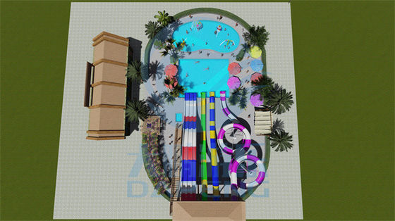 Un buon prezzo. Equipaggiamento per giochi di parco acquatico con scivolo d'acqua in fibra di vetro per bambini in linea