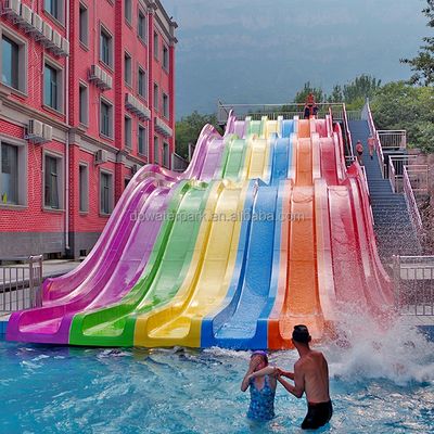 Un buon prezzo. Commercial Fiberglass Rainbow Racing Slide with 10m Height 43m Length and 8-10mm Thickness for Water Parks in linea