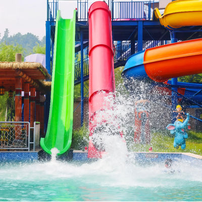 Un buon prezzo. Outdoor swimming pool Water Park Fiberglass Sled Cannon Barrel Slide Customized Height With Installation Detailed Drawings Attached in linea
