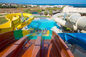 L'acquascivolo della piscina dell'hotel 6m ha fissato il colore su misura vetroresina anti statica