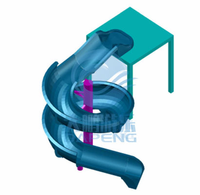 Un buon prezzo. OEM 3,3 metri Parco acquatico in fibra di vetro Piscina scivolo - Blu in linea