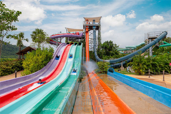 Un buon prezzo. Torsione Aqua Drop Water Slide Fiberglass del parco dell'acqua con un inizio della capsula del lancio in linea