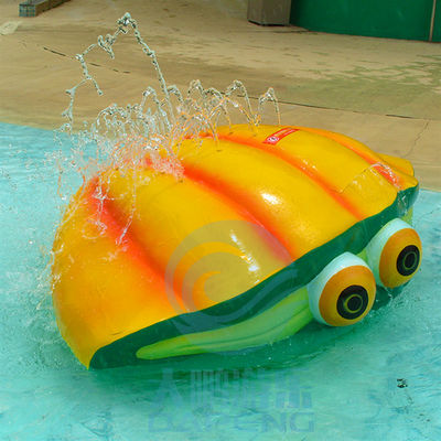 La terra della vetroresina degli elementi di Aqua Park Kids Splash Zone spruzza Shell - giallo