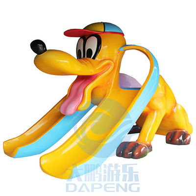 Anti UV del doppio del canale di Mini Pool Slide Fiberglass Children della piscina scorrevole del cane