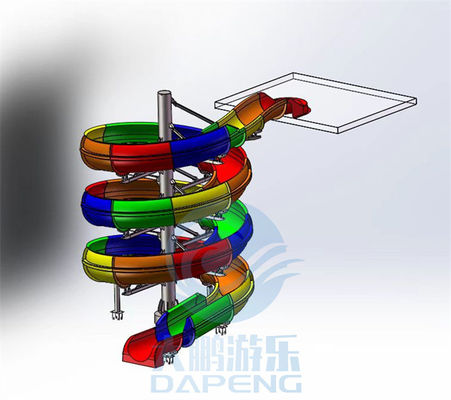 Un buon prezzo. Resistente UV di singola ossidazione aperta dell'acquascivolo della piscina di spirale del corpo del ODM dell'OEM in linea
