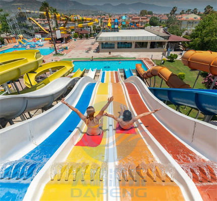 Altezza dell'acquascivolo 6m dell'arcobaleno di Mat Racer Water Slide Cluster della vetroresina