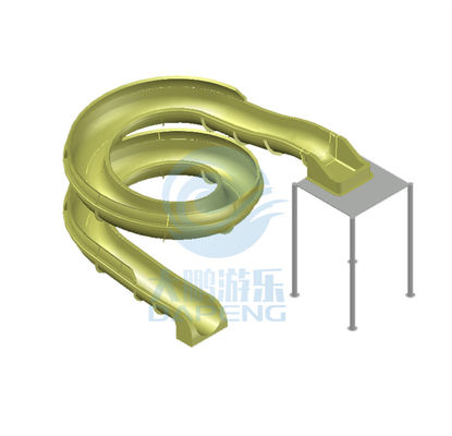 Scivolo per piscina privata con attrezzature per parchi acquatici in fibra di vetro per tutte le età - oro