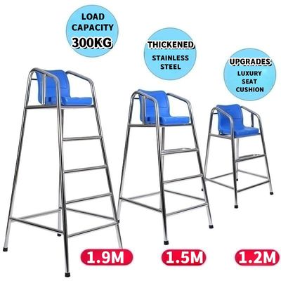 Un buon prezzo. Bagnino Chair Sliver +Blue di acciaio inossidabile del parco 304 dell'acqua di Rts l'altra attrezzatura del gioco dell'acqua in linea