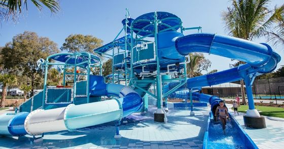 Parco acquatico Parco giochi giochi all'aperto Accessoiri piscina Bambini scivolo d'acqua tubo spirale
