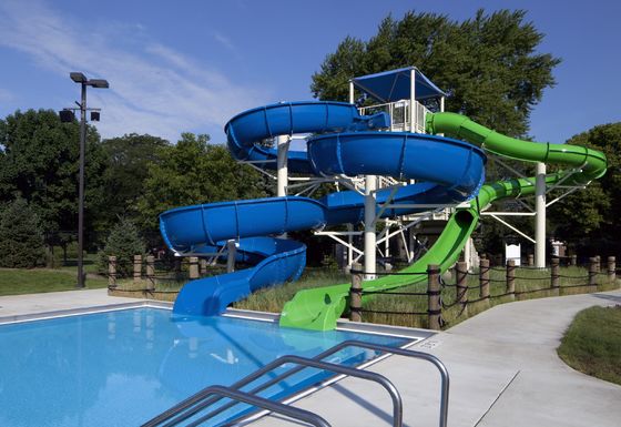 Parco a tema Giochi d'acqua Giochi all'aria aperta Piscina in fibra di vetro Slide per bambini