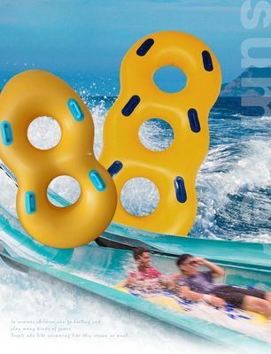 Un buon prezzo. Giallo doppio gonfiabile anello di nuoto piscina galleggiante per adulti parco acquatico gioco in linea