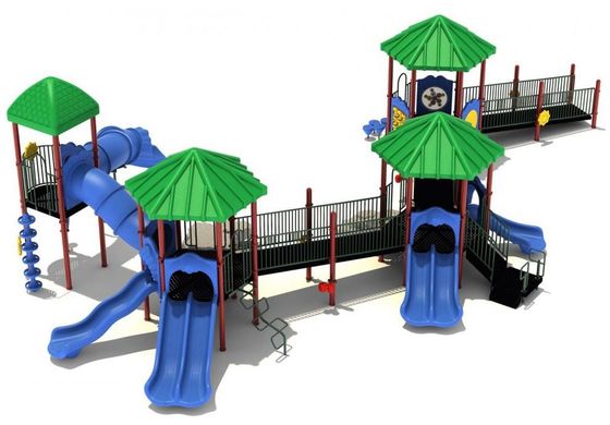 OEM attrezzature per giochi all'aperto 3 in 1 Playhouse in plastica con scivolo