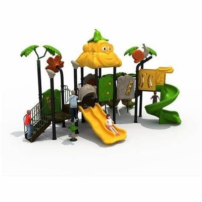 OEM Parco giochi all'aperto Grande casa da gioco in plastica con scivolo a spirale