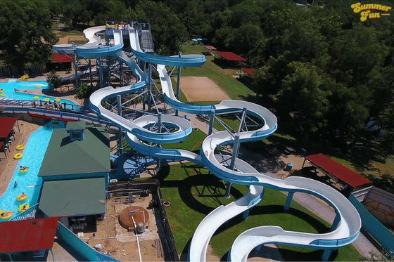 OEM Outdoor Aqua Theme Adventure Park Water Slide Grande spessore di fibra di vetro di 12 mm