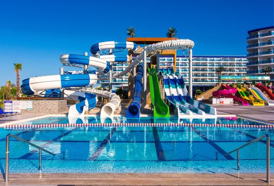 Un buon prezzo. Bambini Parco acquatico all'aperto scivolo Parco giochi Area giochi accessori Scivolo di nuoto 8m larghezza in linea
