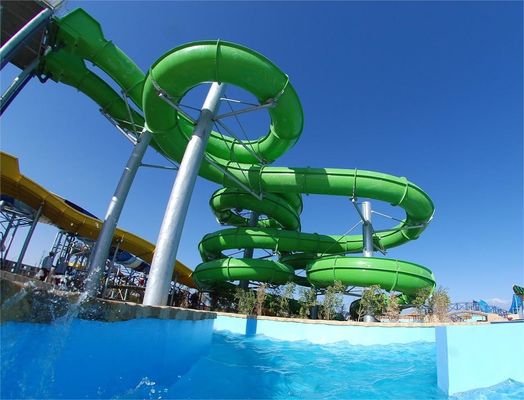 Un buon prezzo. Parco acquatico in fibra di vetro OEM Slide 2 Persone Aqua Attract Parco giochi Atleti in linea