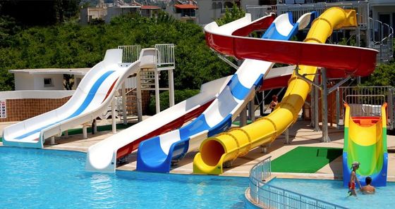 Parco acquatico attrezzature parco giochi scivolo in fibra di vetro set per bambini