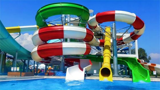 Un buon prezzo. 12mm Spessore vetro in fibra di scivolo piscina Parco tematico acquatico attrezzature Set in linea