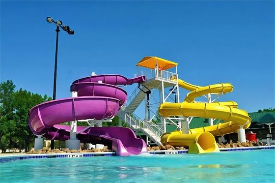 OEM Parco giochi per bambini all'aperto Piscina di divertimento Guangzhou Scivolo d'acqua in fibra di vetro per bambini
