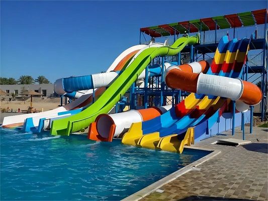 Un buon prezzo. 1 persone giocano a giochi di scivoli di parco acquatico attrezzature di scivoli in fibra di vetro in linea