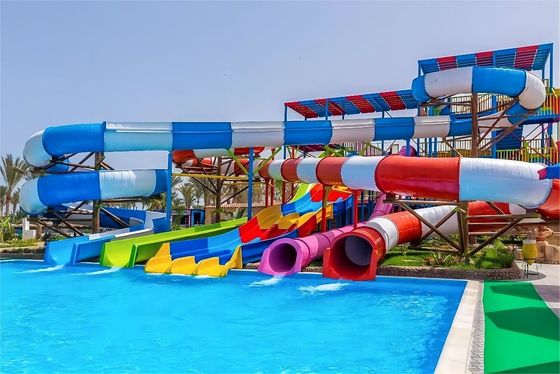 Parco acquatico esterno in fibra di vetro scivolo attrezzature da gioco per bambini