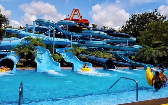 Parco acquatico esterno Piscina di fibra di vetro scivolo altezza 5m