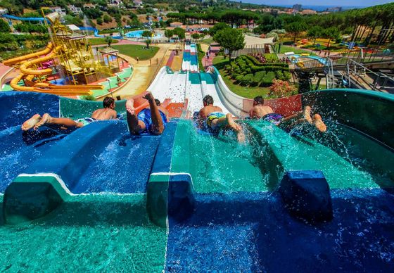 ODM Piscina Parco giochi Giochi di divertimento Cina Rainbow High Speed Water Slide