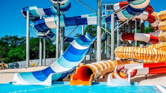 Parco acquatico commerciale Piscina Rainbow Fiberglass Slide Set