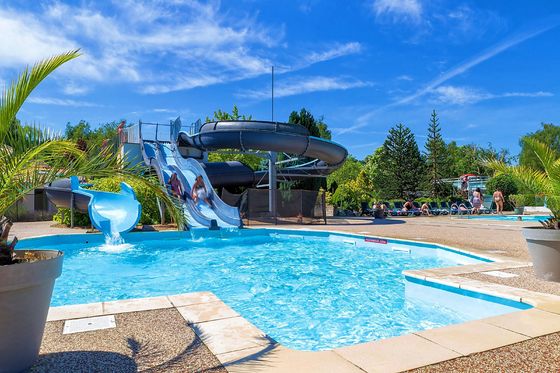 Piscine commerciali attrezzature per giochi d'acqua scivolo in fibra di vetro per adulti