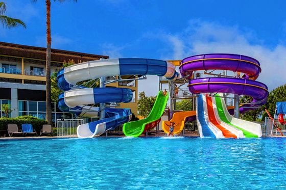 Un buon prezzo. Parco di divertimenti acquatici Piscina all' aperto Bambini Ride Fiberglass Slide Set in linea
