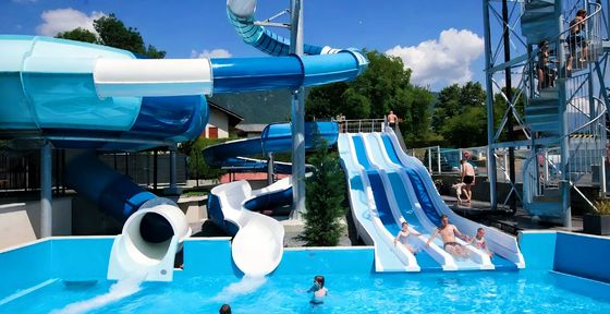 Slide idraulico in fibra di vetro di acciaio galvanizzato a caldo per parco acquatico