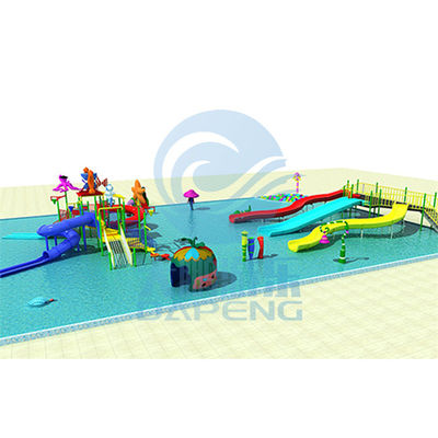 Un buon prezzo. Parco di divertimenti acquatici all' aperto Parco giochi per bambini Gruppo di scivoli in fibra di vetro in linea