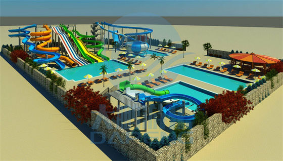 Parco acquatico commerciale progettato con vasca da bagno per bambini