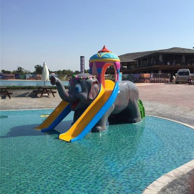Un buon prezzo. Parco acquatico Piscina attrezzature in fibra di vetro Elefante scivolo d'acqua per bambini Cortile in linea