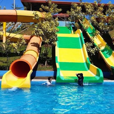 Piscine commerciali per bambini all'aperto scivolo d'acqua in fibra di vetro