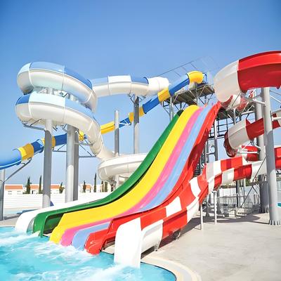Fibra di vetro scivolo piscina d'acqua per bambini adulti scivolo a spirale uso per resort alberghi parco acquatico durata di vita lunga taglia personalizzata