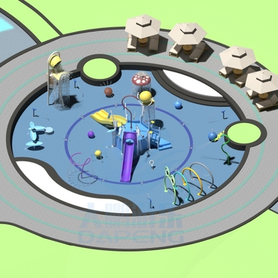 Un buon prezzo. Custom Outdoor Water Playground Equipment  Children Aqua Park With Splash Pads For Hotels And Resorts in linea