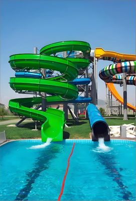 Un buon prezzo. Adult Spiral Combination Water Slide With Perfectly Designed Slide Color Customizable Suitable For Home Outdoor in linea