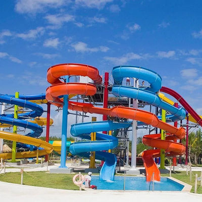 Un buon prezzo. Customized Colorful or Customized Fiberglass Slide for Residential and Resort Hotel Water Parks in linea