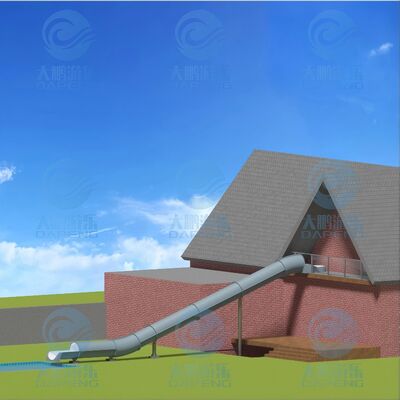 4.14m Scivolo d'acqua durevole in fibra di vetro chiuso per piscine residenziali personalizzate