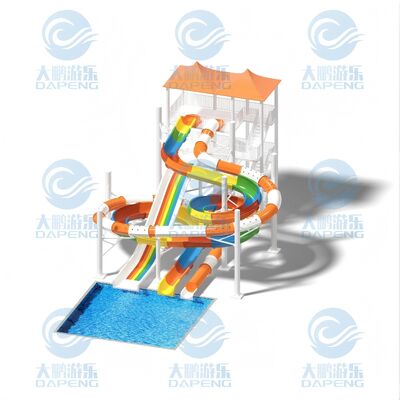 7-4m Slide acquatico in fibra di vetro multi-tipo combinato Parco acquatico commerciale attrezzature di divertimento