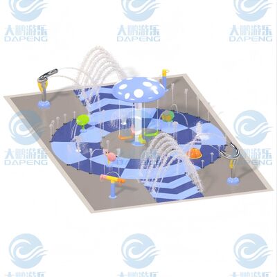 Interattivo Acqua Splash Pad Fibra di vetro Commerciale Parco Acquatico Attrezzature per bambini Gioco Acquatico in vendita