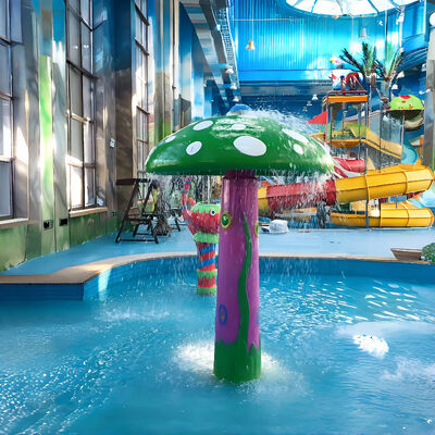 qualità 1.8/2.0m Altezza Funghi Fibra di vetro giochi d'acqua Caratteristiche Parco giochi d'acqua Piscine per bambini Fabbrica
